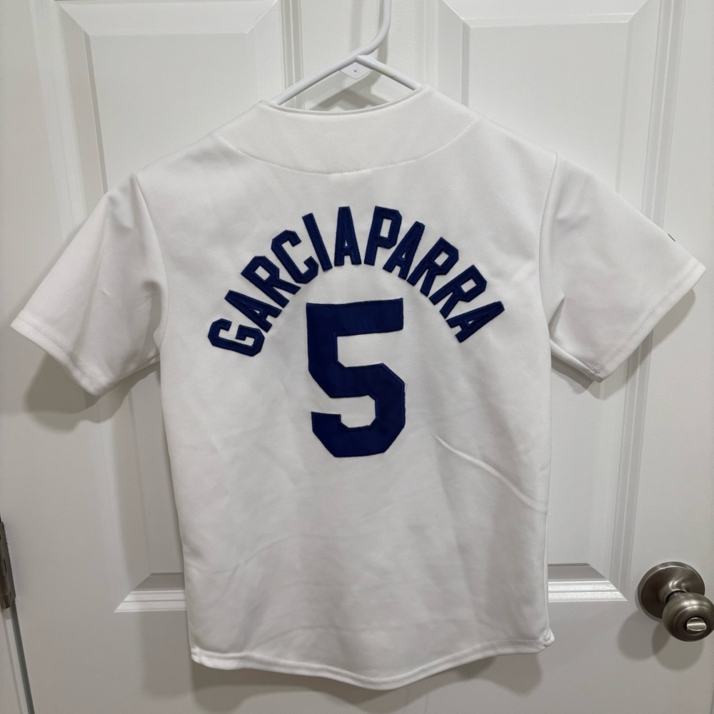 Boys Majestic MLB Majestic Los Angeles Dodgers Nomar Garciaparra Baseball Jersey - Picture 4 of 4